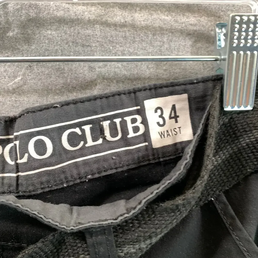 Beverly Hills Polo Club Shorts Adults Size 34 Black Casual Shorts